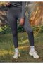 Women's Ribbed High Waist Gathering Stretchy Summer Leggings Breathable Lightweight Casual Sports Leggings - 2