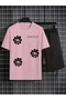 Urban Flower Printed Unisex Modern Street Collection Oversize T-Shirt & Shorts Combination