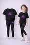 T-Shirt - Leggings Set for Girls 100% Cotton Small Dinosaur Printed – Casual Comfortable Sports Combination