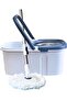 Floating Spin Mop with Wheels, 180° Rotating Bucket System, 108cm Handle Length, 24cm Mop