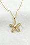 Pearl Detailed Flower Model Zircon Stone Stainless Steel Gold Color Women's Necklace - 5
