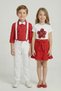 2-Piece Red Daisy for Girls and Red Suit for Boys April 23Rd Show Outfits