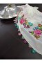 حواف مصنوعة يدويًا من مكوك واحد ورأس كتابة كريمي مطرز بإبرة - 5