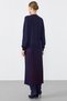 Color block skirted blouse rayon set navy - 4