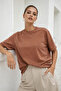 Women's Yavru Ağzı Premium Modal Fabric Oversize T-Shirt - 2