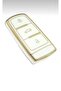 Smart White Gold Auto Key Remote Cover Case for Volkswagen Passat B6 2005-2015 - 4