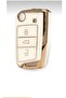 Seat Leon Fr Ibiza Arona Tarraco Luxury Nano Key Protection (Case) White Gold