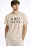 What |   Ever Printed Cotton Relaxed Fit Round Neck Unisex T-Shirt