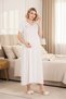 New Season Ecru Short Sleeve Button Detailed Design Summer Maternity Nightgown
