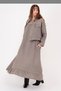 Women's Italian Mink Lace Detailed Sleeveless Long Sleeveless Dress and Short Jacket 2-Piece 100% Linen Set - 4