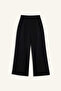 F8429Axbk81 Black Wide Leg Standard Length Modal Sweatpants - 7
