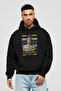 Zeus 4 Mythology Back Printed Black Hoodie Oversize Hooded Sweatshirt Men Women
