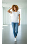 Albak Women's Half Sleeve Crew Neck White Bodysuit - 4