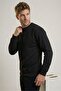 Men's Relax Fit Comfortable Cut Cotton Soft Textured Plain Pique Long Sleeve Crew Neck Sweatshirt - 5