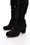 5400-22K Women's Stretch Detailed Zippered Knee High Heeled Boots - 4