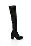 5400-22K Women's Stretch Detailed Zippered Knee High Heeled Boots