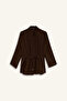 G3269Axbn539 Brown Relax Fit Shirt Collar Long Sleeve Shirt