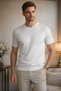 Men's Circular Neck Striped Tricot T-Shirt