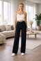 Christian Lycra Women's Navy Blue Super High Waist Loose Leg Denim Jeans Palazzo Loose - 3