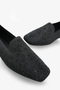 Mocha Women's Stoned Knitwear Ballerinas - Black - 4