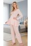 New Season Powder Long Sleeve Elegant Lace Detailed Special Design Maternity Pajama Set - 3