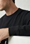 Men's Relax Fit Comfortable Cut Cotton Soft Textured Plain Pique Long Sleeve Crew Neck Sweatshirt - 6