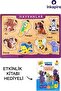 Wooden Puzzle Animals 1 Piece Take Apart Wooden Puzzle with Writing Board on the Back Educational Learning Toy