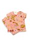 Baby Girl Pajama Set Pink Color Butterfly Flower Patterned Cotton Short Sleeves - 5