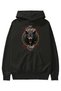 Viking Mythology Series 27 Pre-Printed Black Oversized Hooded Sweatshirt for Men and Women - 2