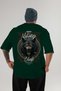 Viking Mythology 27 Back Printed Green Oversize T-Shirt Men Women Cotton Crewneck Tshirt