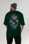 Skadi Back Printed Green Oversize T-Shirt Men's Women's Cotton Crew Neck T-Shirt - 5