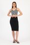 Women's Slit Pencil Skirt High Waist Below Knee Stretchy Fabric Stylish Pencil Skirt - 5