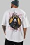 Loke 1 Back Printed White Oversize T-Shirt Men's Women's Cotton Crew Neck T-Shirt - 5