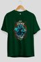 Loke Front Printed Green Oversize T-Shirt Men Women Cotton Crew Neck T-Shirt