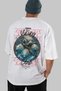 Skadi Back Printed White Oversize T-Shirt Men's Women's Cotton Crew Neck T-Shirt - 6