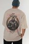Viking Mythology 6 Back Printed Beige Oversize T-Shirt Men Women Cotton Crew Neck T-Shirt - 6