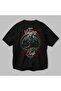 Viking Mythology 22 Back Printed Black Oversize T-Shirt Men Women Cotton Crewneck Tshirt - 3