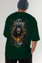 Loke 2 Back Printed Green Oversize T-Shirt Men's Women's Cotton Crew Neck T-Shirt - 7