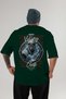 Viking Mythology 19 Back Printed Green Oversize T-Shirt Men Women Cotton Crew Neck T-Shirt