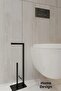 Toilet Paper Holder Spare Special Design Heavy Cast Footed Tip-Resistant Practical Bathroom Toilet WC Hook - 4