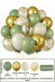 Mold Green Chrome Gold Sand Color Confetti Balloon Set Birthday Party Decoration