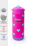 Neon Pink Water Green Heart Folding Steel Thermos with Spout 650 ml 38376