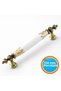 Antique Antique Yellow White Real Porcelain 128 mm Furniture Kitchen Cabinet Handle Handle Handles - 6