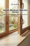 Pimapen Door Lock Pimapen Window Lock Window Safety Lock Chain Lock 6 Pieces Brown - 2
