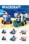 Frictional Astronaut Space Car, Space Shuttle and Astronaut Space Rocket, Openable Door Set of 3 - 2