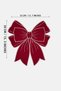 Bow Red Fabric Bowknot Form Pink Embroidered American Service 35X39 cm - 1 Piece - 2