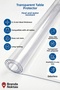First Class Transparent Table Protection Cover in All Sizes 0.8 mm (Ideal Thickness) - Odorless - Anti-Scratch - 2
