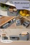 Multi-Purpose Organizer 12 L. Storage Box with Plastic Lid Gray - 3