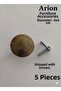 5 Pieces of Luxury Antique-Style Yellow Metal Knobs for Drawer, Cabinet, Kitchen, Wardrobe Handle
