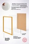 إطار ملصق بإطار خشبي أصفر مقاس 25 × 35 سم، إطار فارغ، أصفر-إطار-25×35 - 3